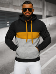Bluza z kapturem męska czarna OZONEE JS/8B1320/3
