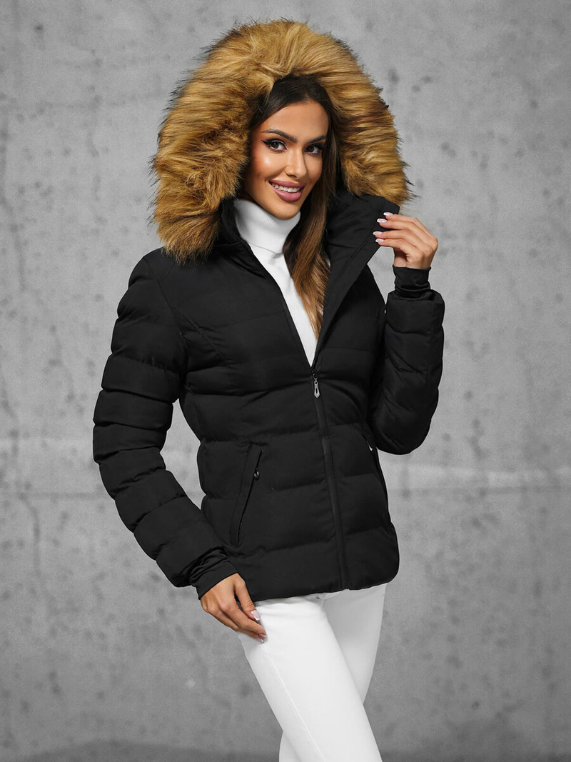 Куртка жіноча Чорно-Коричнева OZONEE JS/5M768/392