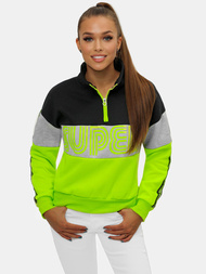 Жіноча Толстовка Чорно-Зелена OZONEE JS/B26019Z