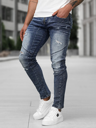 Spodnie jeansowe męskie slim fit niebieskie OZONEE NB/MP0045BZ