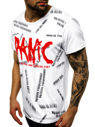 T-Shirt męski biały OZONEE JS/KS1998