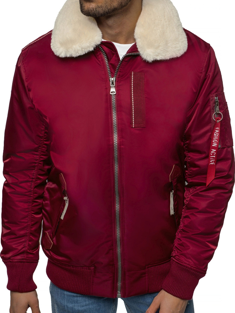 Kurtka męska bordowa OZONEE O/X1026K