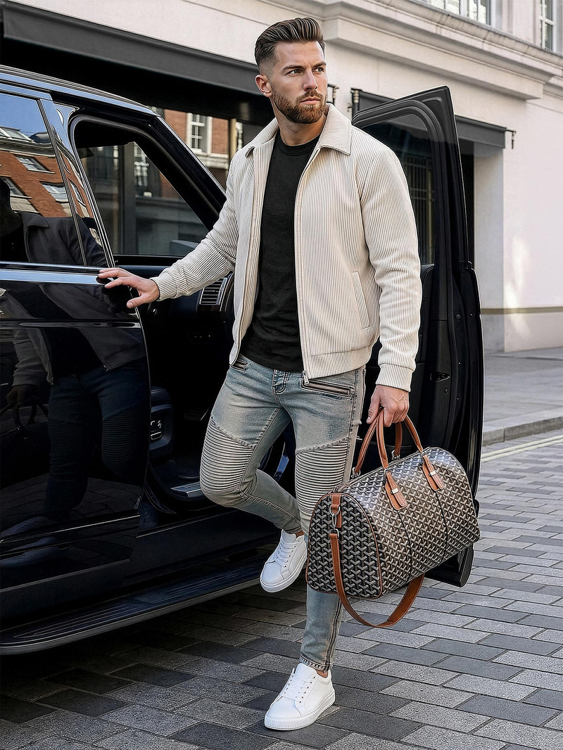 Spodnie jeansowe męskie slim fit niebieskie OZONEE O/EM8886Z