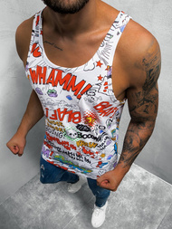 Koszulka bez rękawów męska z nadrukiem kolorowa OZONEE O/BL126