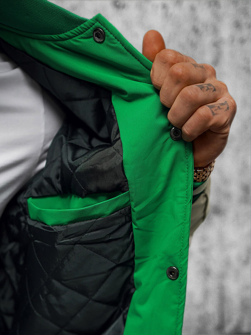 Kurtka męska bomberka zielona OZONEE JS/84M3021/236