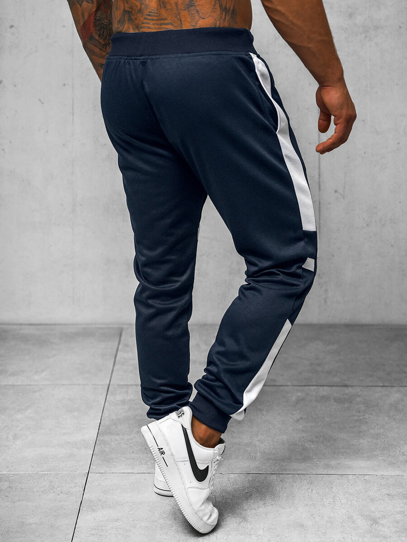 Spodnie dresowe męskie granatowe OZONEE JS/8K209