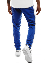 Spodnie dresowe męskie niebiesko-białe OZONEE JS/JZ11005