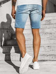 Spodenki jeansowe męskie jasno-niebieskie OZONEE G/1071