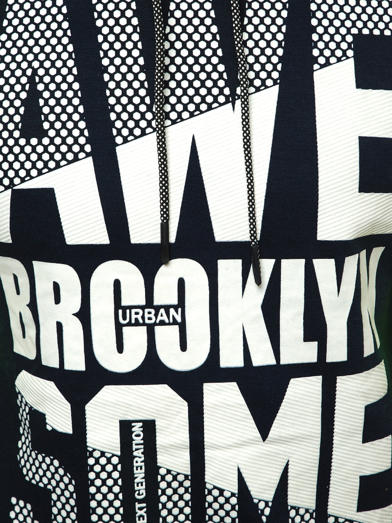 Bluza z kapturem męska granatowa OZONEE JS/KS2141