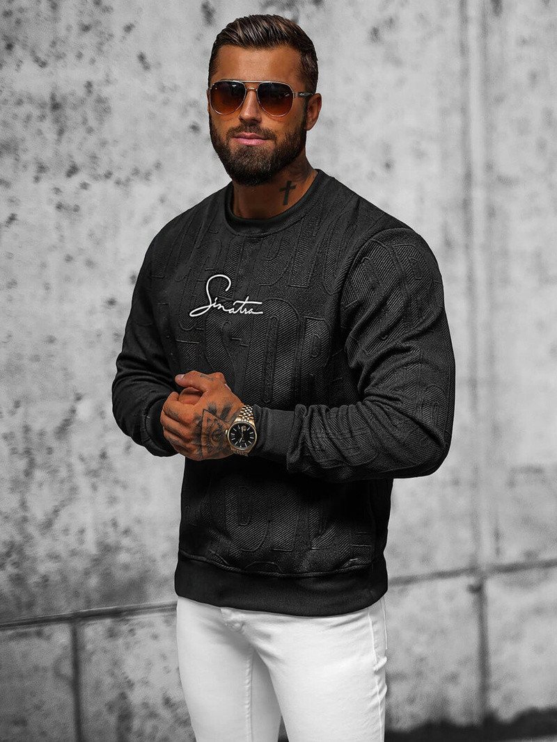 Bluza męska czarna OZONEE JS/3B576