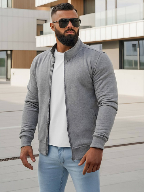 Bluza męska rozpinana szara OZONEE JS/2002Z