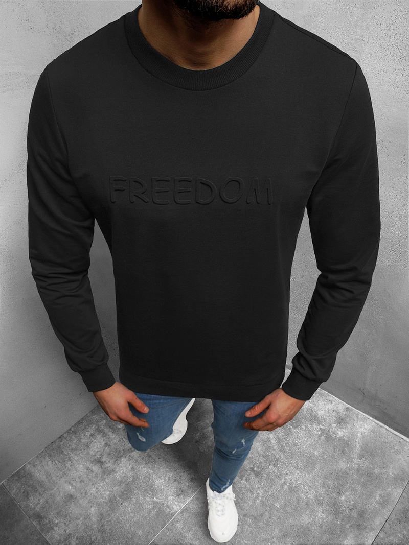 Bluza męska crewneck czarna OZONEE B/21402040Z