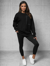 Bluza oversize czarna OZONEE O/SWE23004Z
