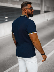 Футболка Поло Чоловіча Tемно-Cиня OZONEE O/DA736