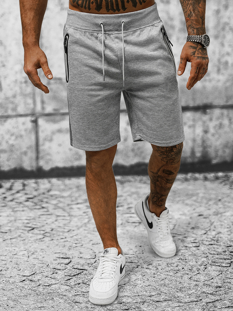 Spodenki dresowe męskie szare OZONEE JS/8K927