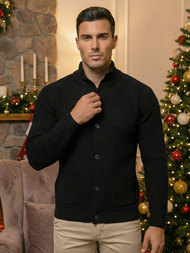 Sweter męski czarny OZONEE NB/MM6020/4Z