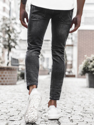 Spodnie męskie jeans czarne OZONEE O/4371/2