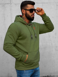 Bluza z kapturem męska zielona OZONEE O/H1060