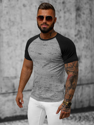 T-shirt męski szary OZONEE JS/8T226/2