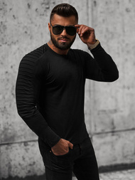 Longsleeve męski czarny OZONEE O/B262