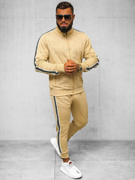 Komplet dresowy męski beżowy OZONEE O/3C101/2