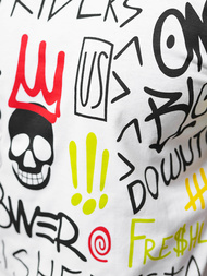 T-shirt męski biały OZONEE JS/8T1212/1