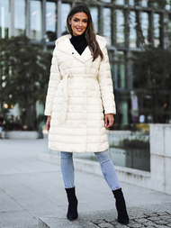 Жіноче пальто екрю OZONEE JS/5M3159/254Z