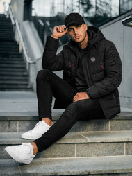 Kurtka męska pikowana czarna OZONEE JS/31M5081/392Z