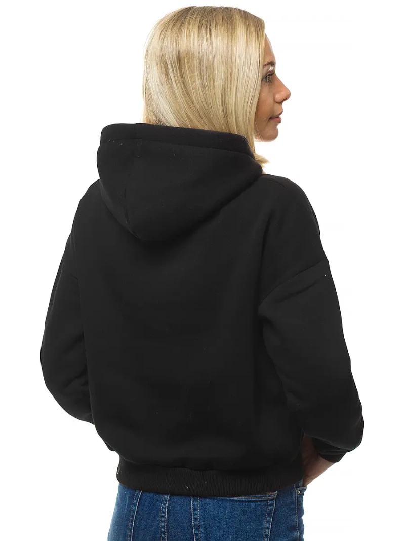 Bluza z kapturem damska czarna OZONEE O/12102