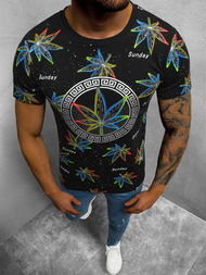 T-Shirt męski czarny OZONEE O/HM602