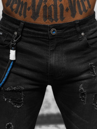 Чоловічі джинси Чорнi OZONEE DR/TF245