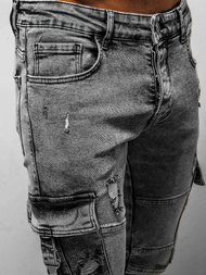 Spodnie jeansowe męskie szare OZONEE O/B5721Z