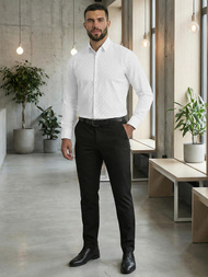 Koszula męska elegancka biała OZONEE V/V180Z