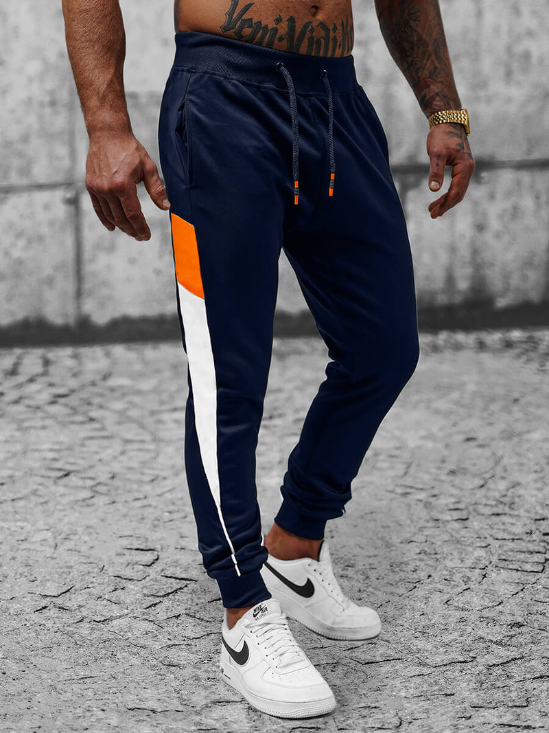 Spodnie dresowe męskie granatowe OZONEE JS/8K176