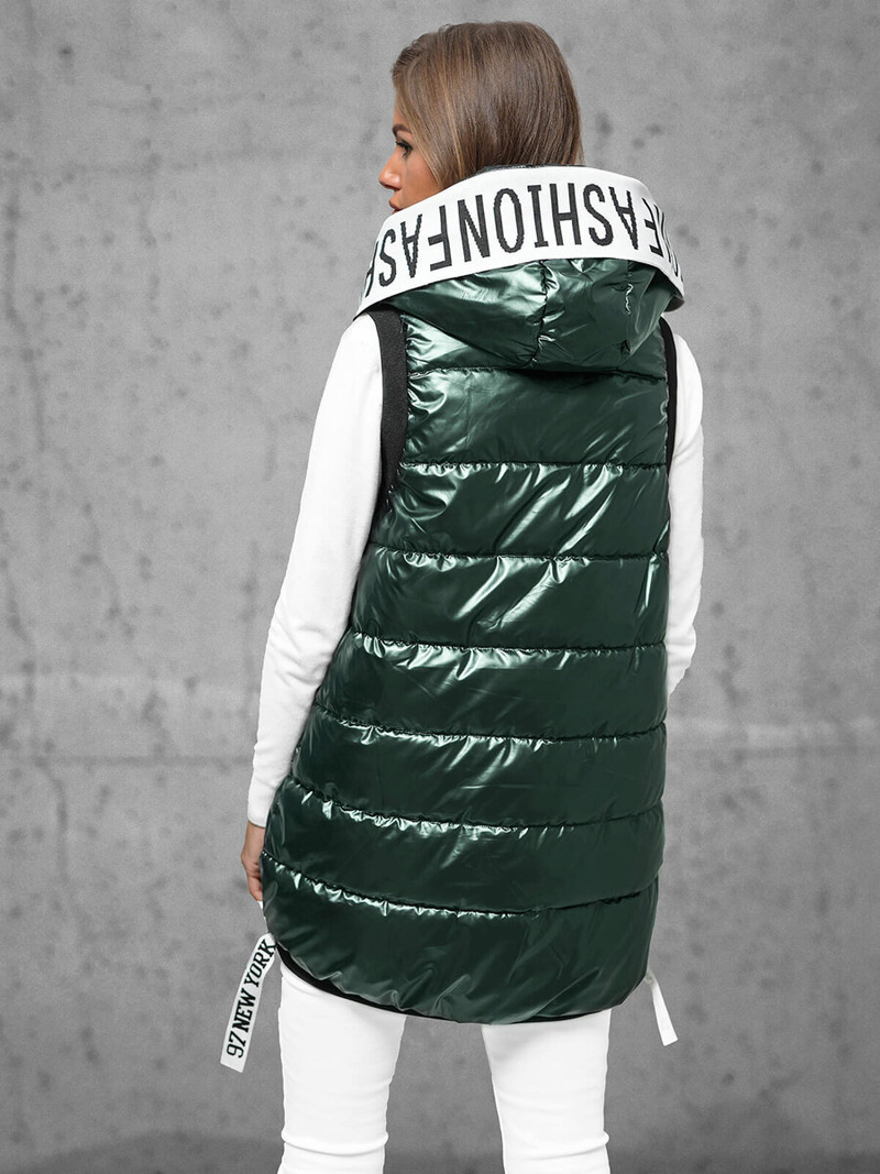 Стьобаний жіночий жилет Зелена OZONEE JS/16M9115/136Z