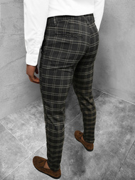 Spodnie męskie chino materiałowe grafitowe OZONEE DJ/5633