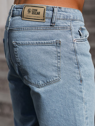 Spodnie jeansowe joggery męskie niebieskie OZONEE DO/6106