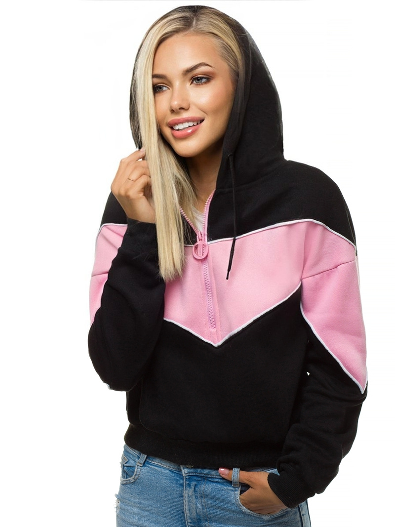 Жіноча Толстовка Чорна OZONEE JS/KSW2036