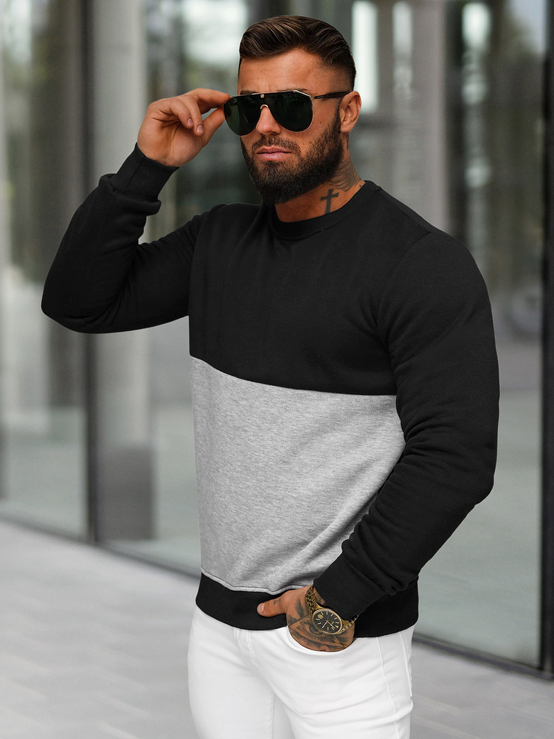 Bluza męska czarna OZONEE JS/8B1305/3