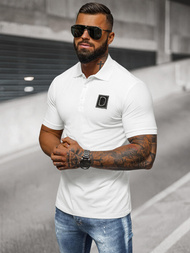 Koszulka męska polo biała OZONEE NB/MT3105