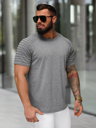 T-shirt męski grafitowy OZONEE JS/8T88/5Z