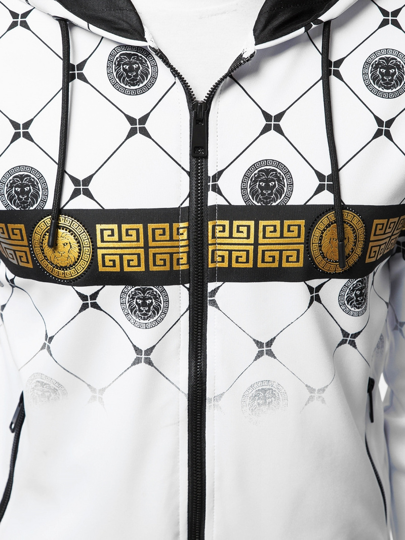 Спортивний костюм чоловічій Бiло-Чорний OZONEE O/HM685Z