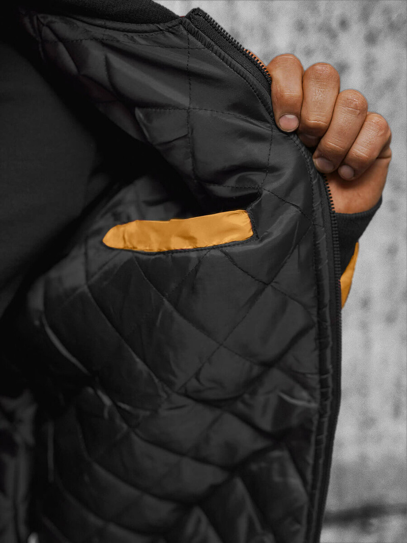 Kurtka męska bomberka camelowa OZONEE JS/AK95Z