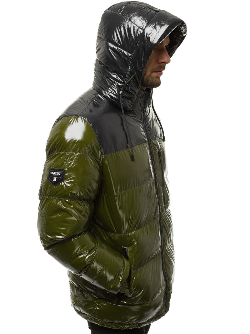 Kurtka zimowa męska pikowana khaki OZONEE N/6462