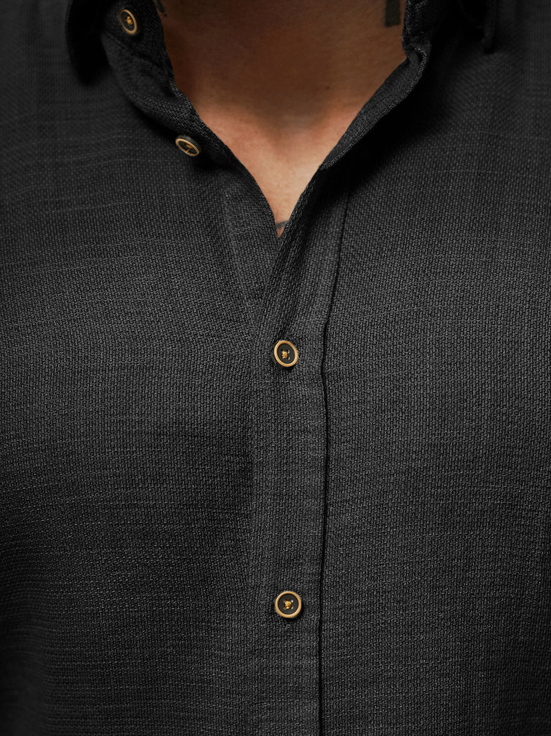 Koszula męska czarna OZONEE O/V42