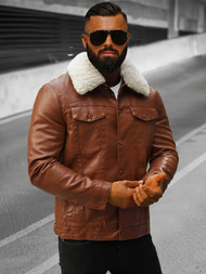 Куртка шкіряна чоловіча Гiрчична OZONEE O/8830/3