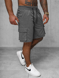 Spodenki dresowe męskie grafitowe OZONEE JS/8K1505/5