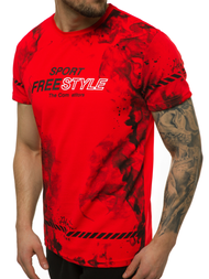 T-Shirt męski czerwony OZONEE JS/SS11003