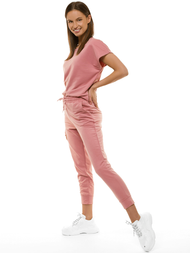 Komplet dresowy dwuczęściowy damski różowy OZONEE O/MB1001/21