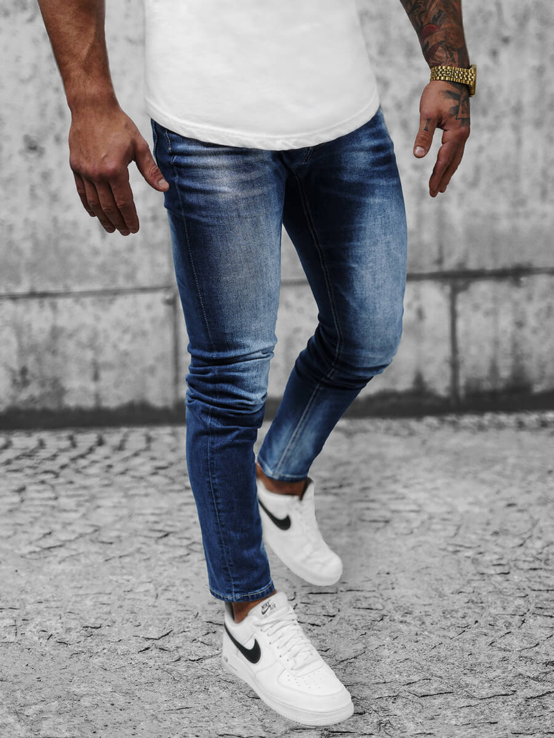 Spodnie jeansowe męskie niebieskie OZONEE NB/MP0019B